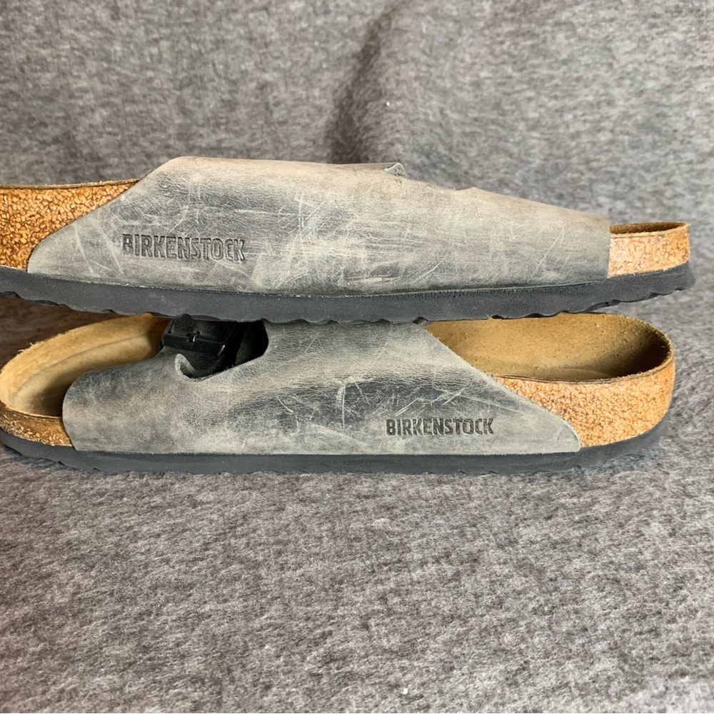 Birkenstock Arizona Soft Footbed Taupe Suede Leather Casual Sandals Size EU41 - Picture 7 of 8